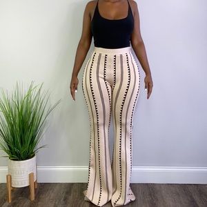 House OF CB - FLARE Blush and black pants